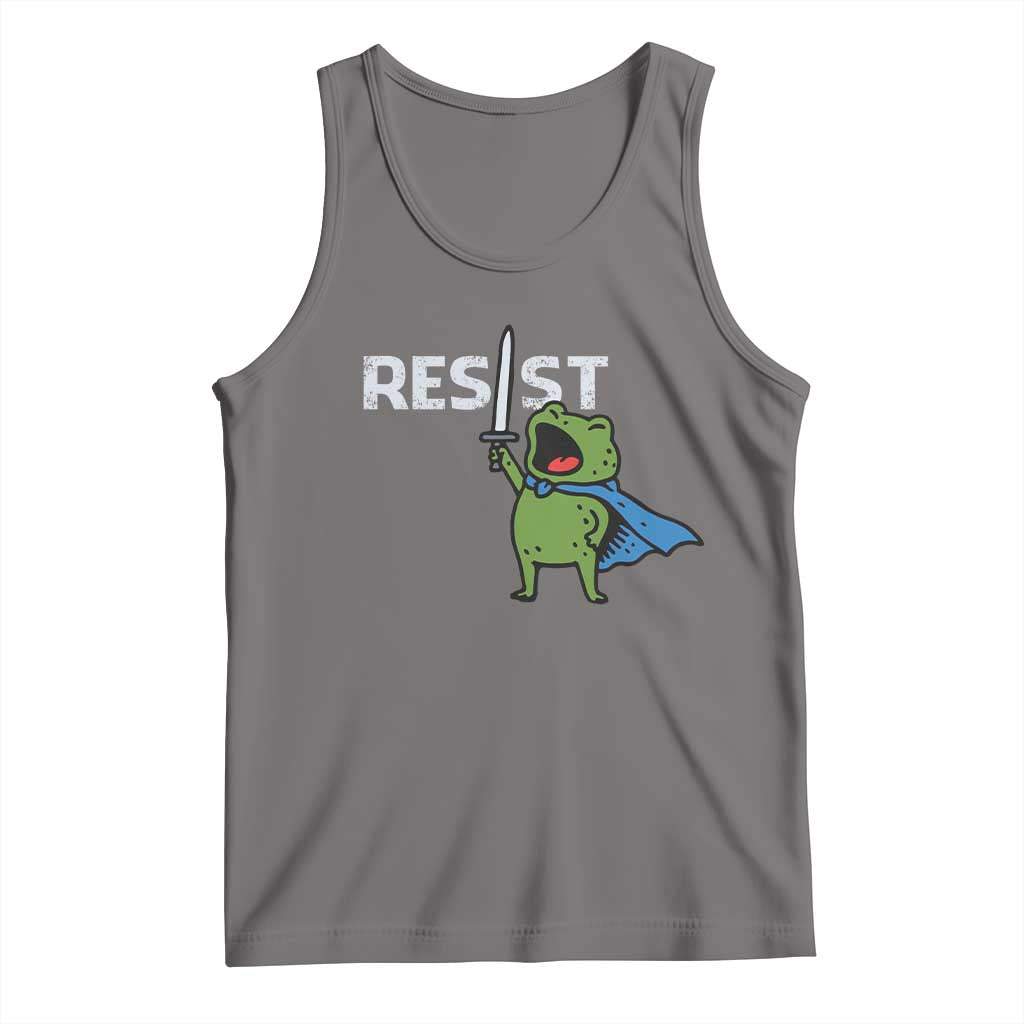 Resist Frog Warrior Tank Top Funny Rebel Meme Gift - Wonder Print Shop