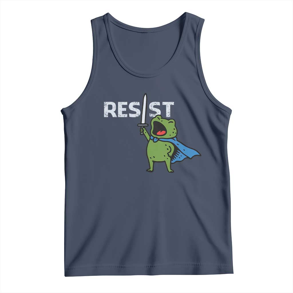 Resist Frog Warrior Tank Top Funny Rebel Meme Gift - Wonder Print Shop