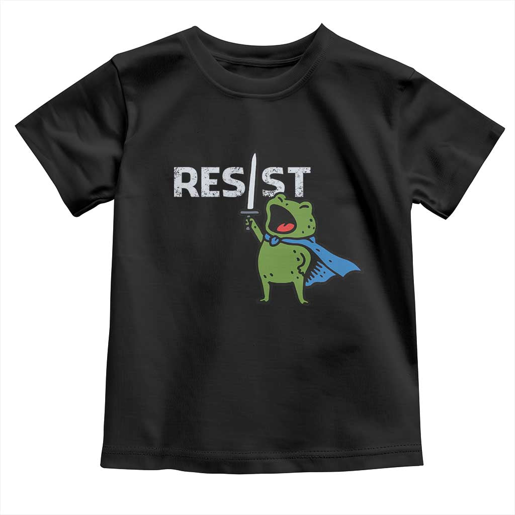 Resist Frog Warrior Toddler T Shirt Funny Rebel Meme Gift - Wonder Print Shop
