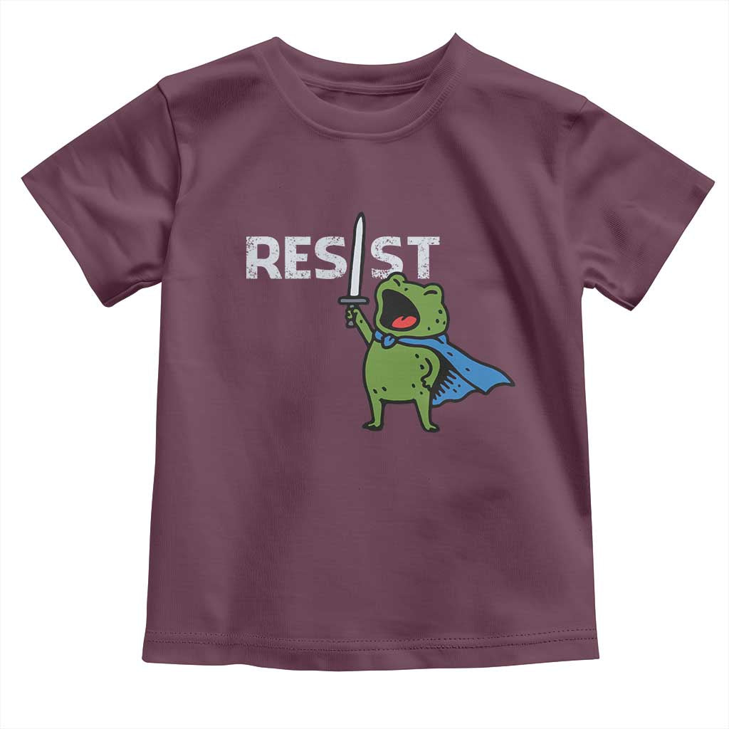 Resist Frog Warrior Toddler T Shirt Funny Rebel Meme Gift - Wonder Print Shop