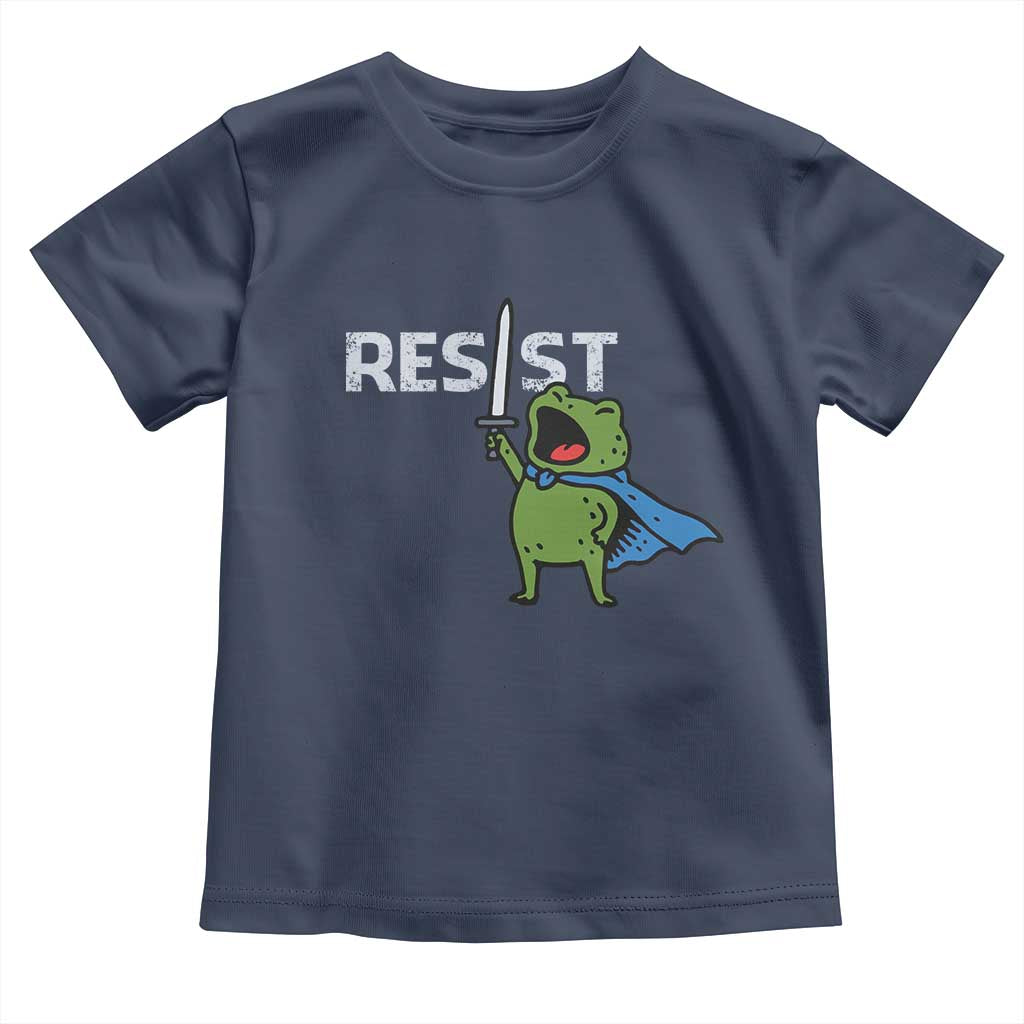 Resist Frog Warrior Toddler T Shirt Funny Rebel Meme Gift - Wonder Print Shop