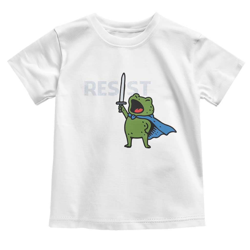 Resist Frog Warrior Toddler T Shirt Funny Rebel Meme Gift - Wonder Print Shop