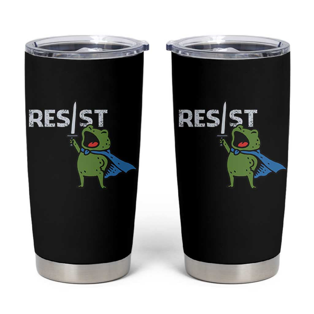 Resist Frog Warrior Tumbler Cup Funny Rebel Meme Gift - Wonder Print Shop