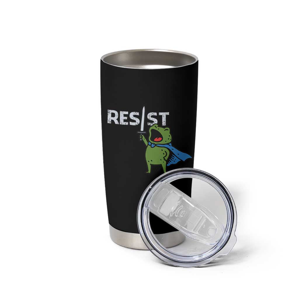Resist Frog Warrior Tumbler Cup Funny Rebel Meme Gift - Wonder Print Shop