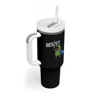 Resist Frog Warrior Tumbler With Handle Funny Rebel Meme Gift - Wonder Print Shop