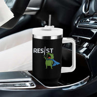 Resist Frog Warrior Tumbler With Handle Funny Rebel Meme Gift - Wonder Print Shop