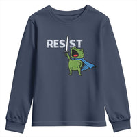 Resist Frog Warrior Youth Sweatshirt Funny Rebel Meme Gift - Wonder Print Shop