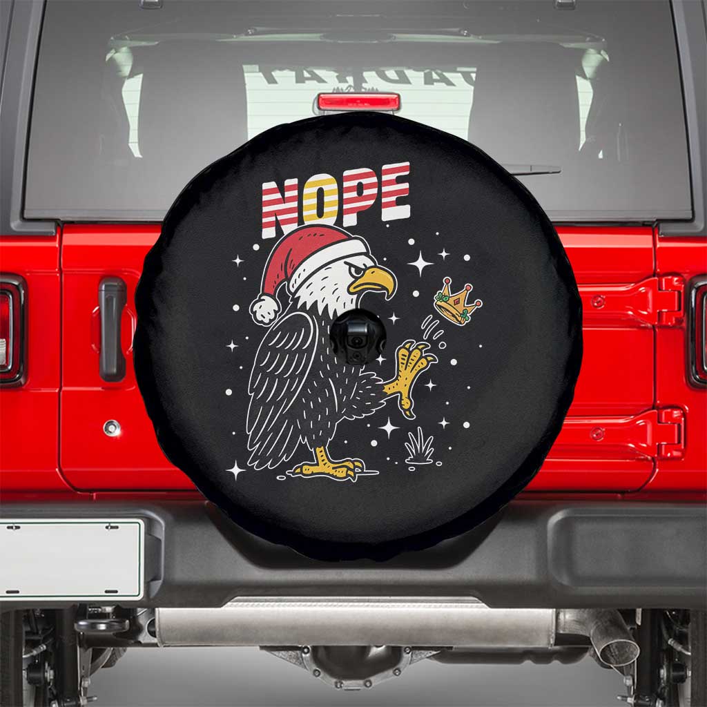Funny Eagle No Kings In America Christmas 2025 Spare Tire Cover - Wonder Print Shop