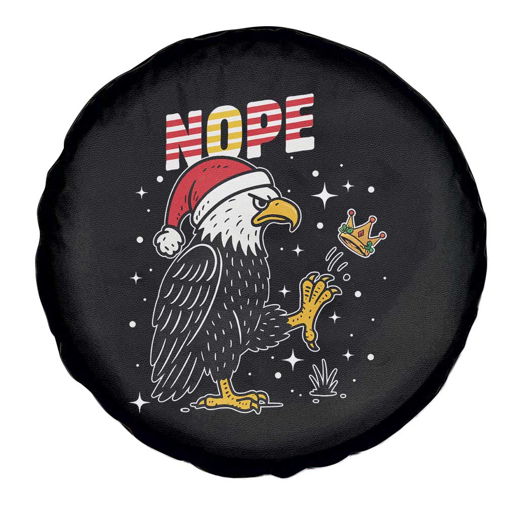 Funny Eagle No Kings In America Christmas 2025 Spare Tire Cover - Wonder Print Shop