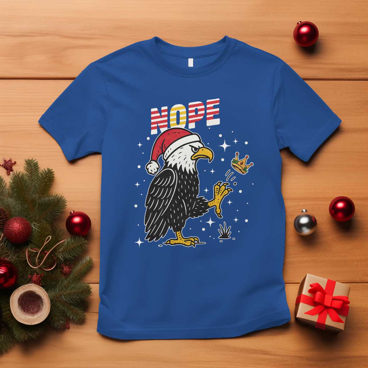 Funny Eagle No Kings In America Christmas 2025 T Shirt - Wonder Print Shop