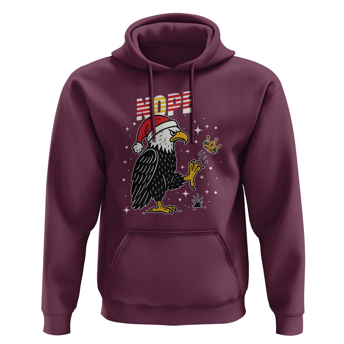 Funny Eagle No Kings In America Christmas 2025 Hoodie - Wonder Print Shop