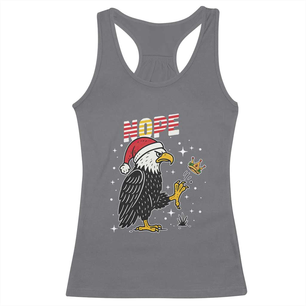 Funny Eagle No Kings In America Christmas 2025 Racerback Tank Top - Wonder Print Shop