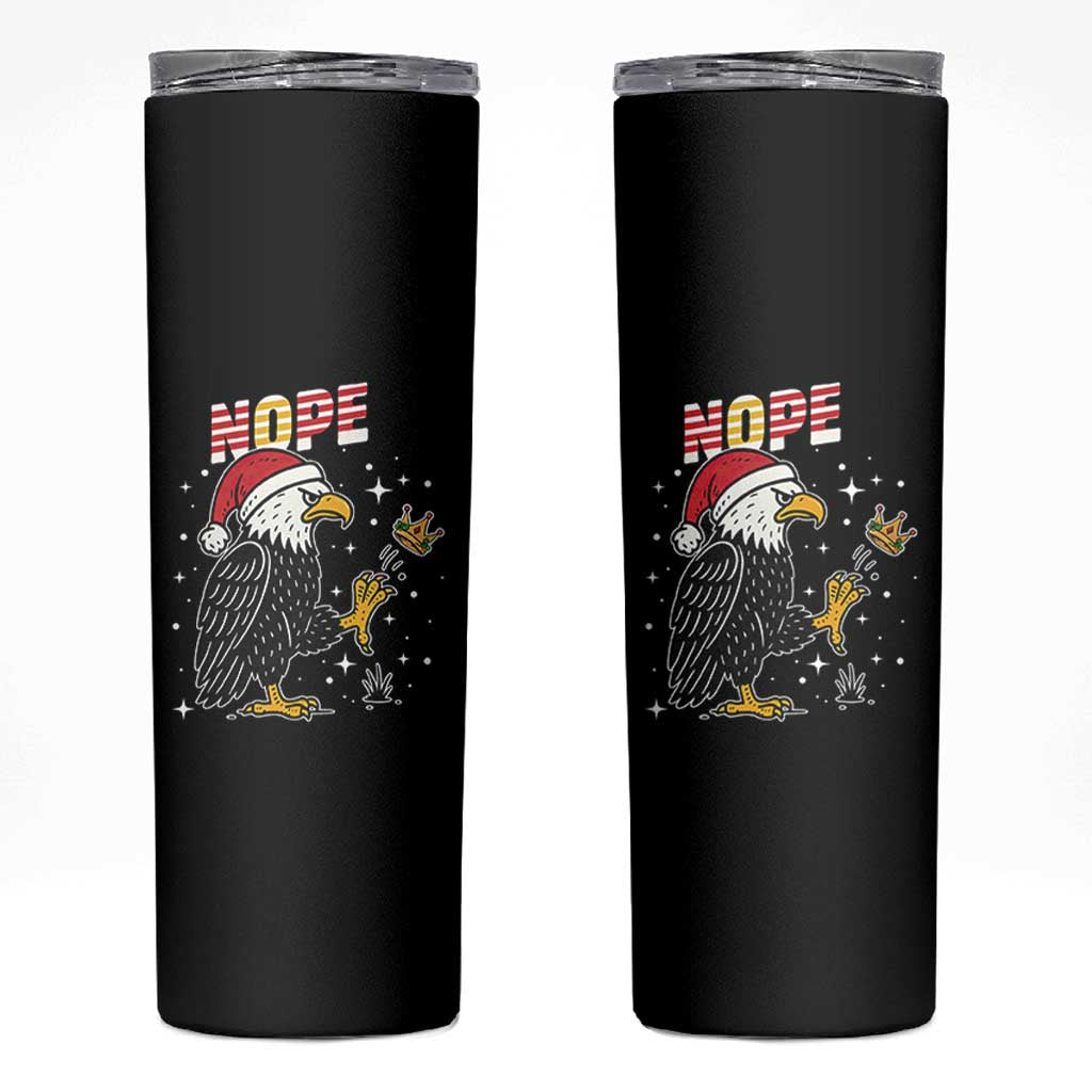 Funny Eagle No Kings In America Christmas 2025 Skinny Tumbler - Wonder Print Shop
