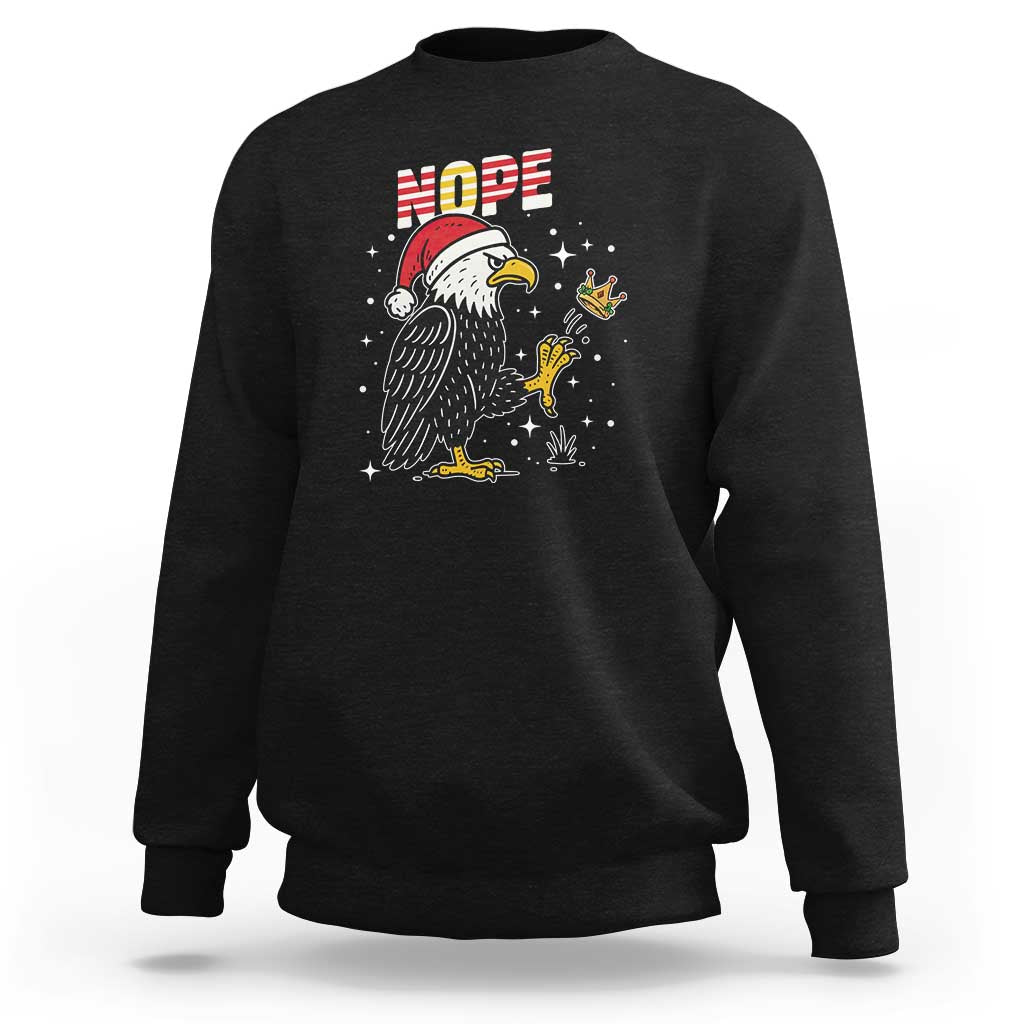 Funny Eagle No Kings In America Christmas 2025 Sweatshirt - Wonder Print Shop