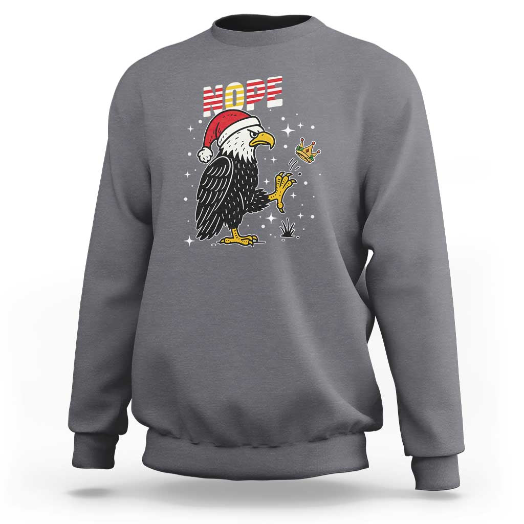 Funny Eagle No Kings In America Christmas 2025 Sweatshirt - Wonder Print Shop