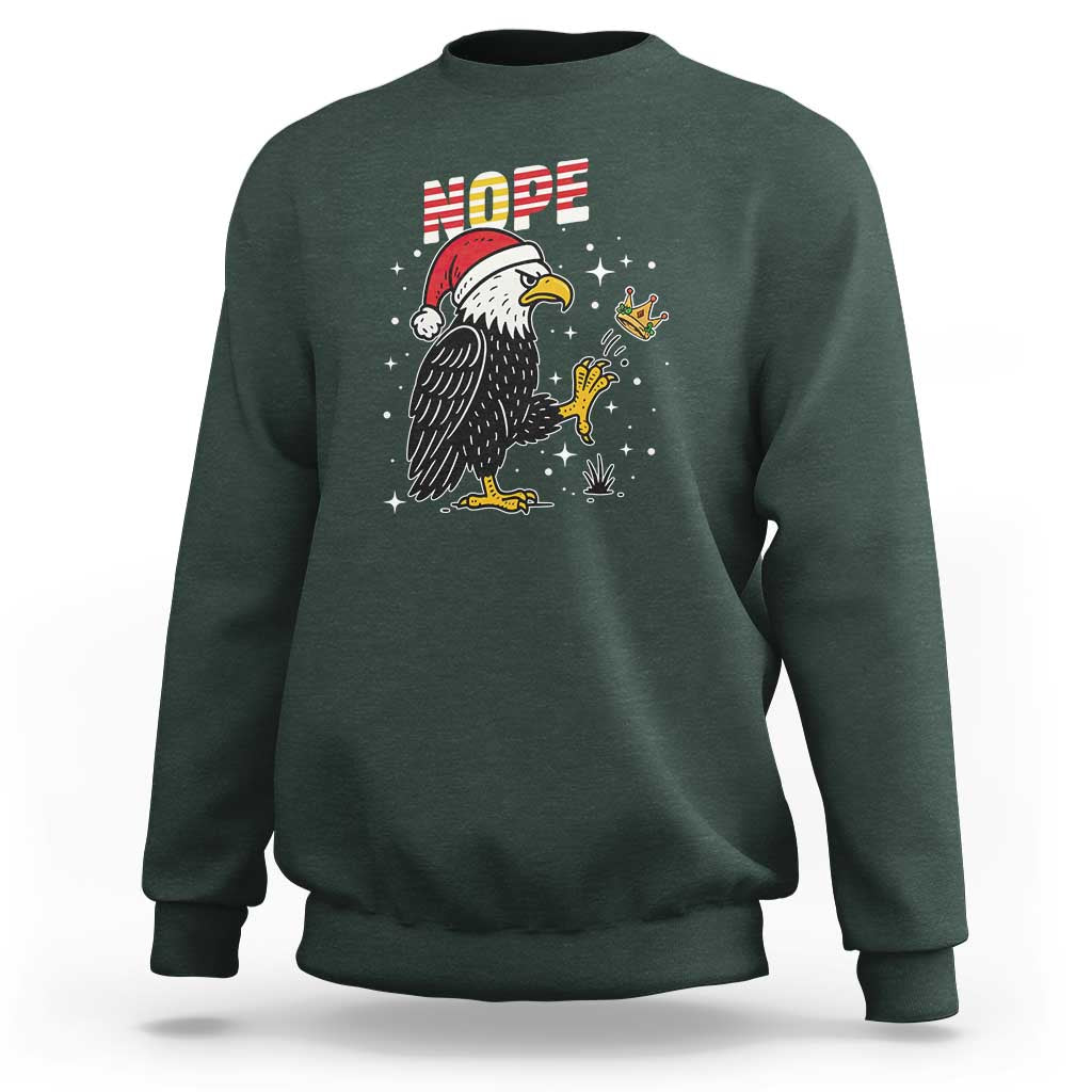 Funny Eagle No Kings In America Christmas 2025 Sweatshirt - Wonder Print Shop
