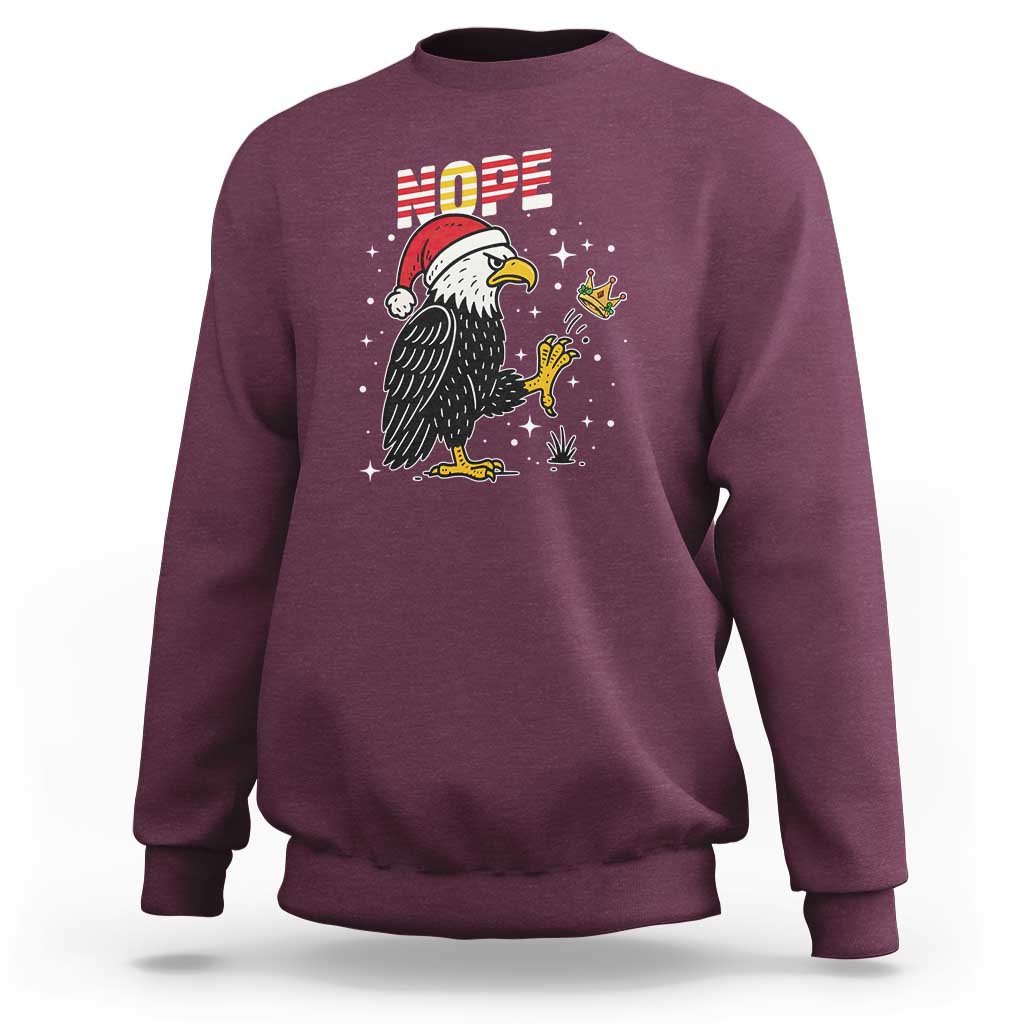 Funny Eagle No Kings In America Christmas 2025 Sweatshirt - Wonder Print Shop