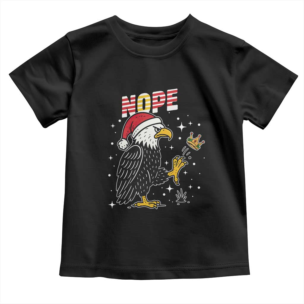 Funny Eagle No Kings In America Christmas 2025 Toddler T Shirt - Wonder Print Shop