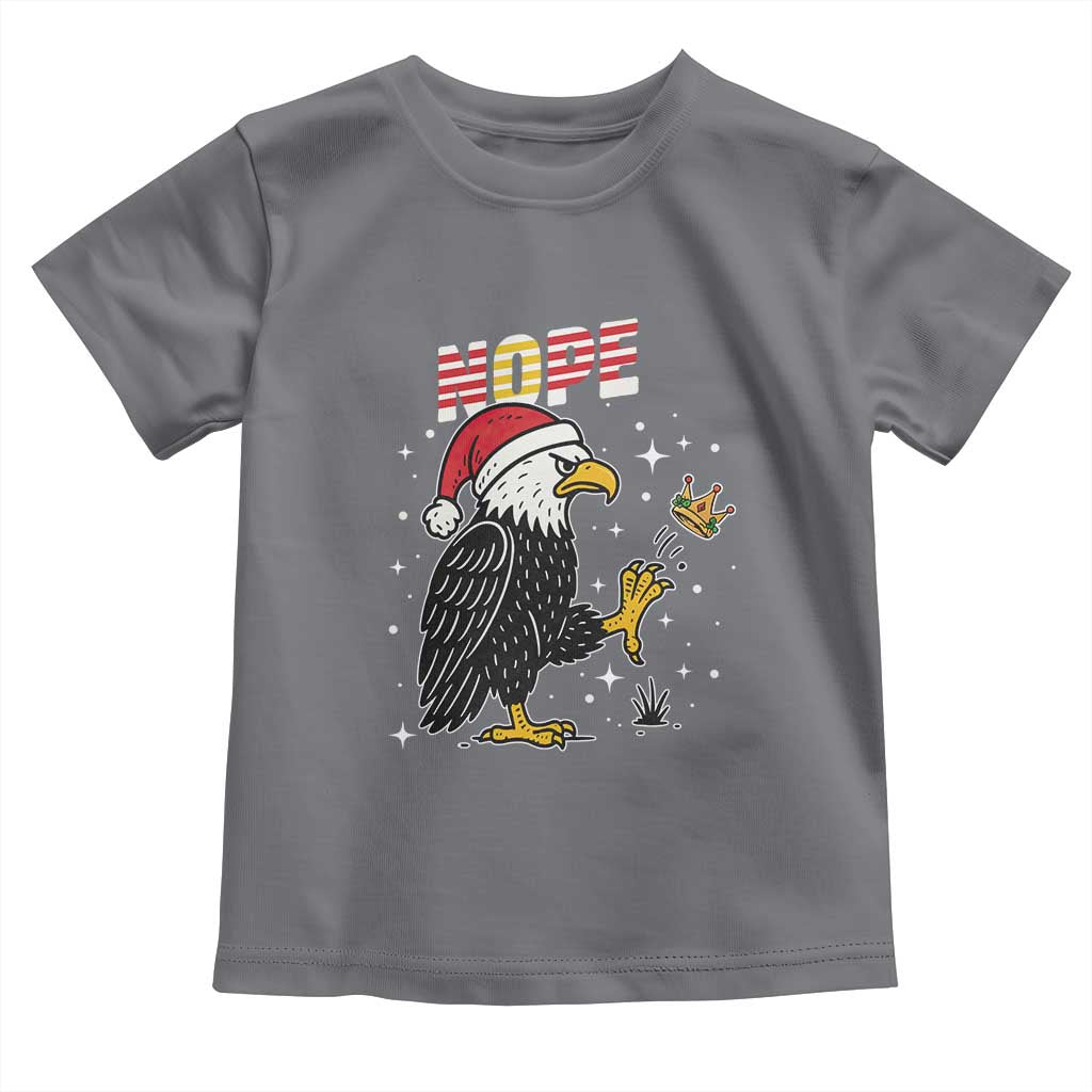 Funny Eagle No Kings In America Christmas 2025 Toddler T Shirt - Wonder Print Shop