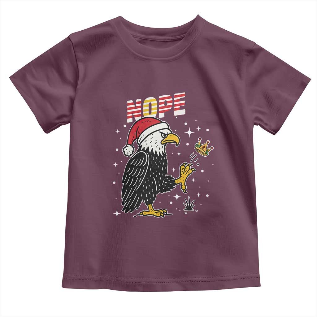 Funny Eagle No Kings In America Christmas 2025 Toddler T Shirt - Wonder Print Shop