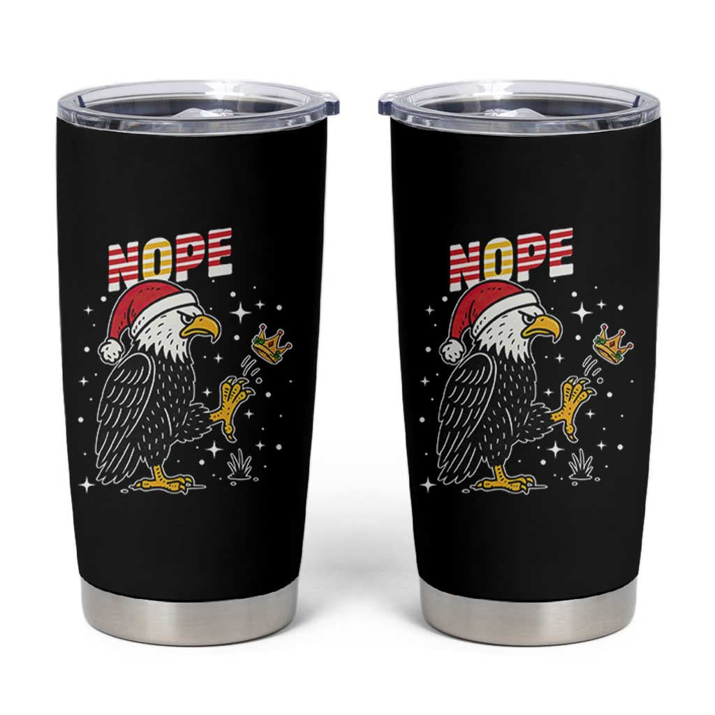 Funny Eagle No Kings In America Christmas 2025 Tumbler Cup - Wonder Print Shop