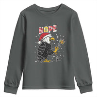 Funny Eagle No Kings In America Christmas 2025 Youth Sweatshirt - Wonder Print Shop