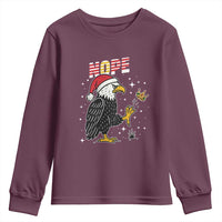 Funny Eagle No Kings In America Christmas 2025 Youth Sweatshirt - Wonder Print Shop