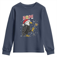 Funny Eagle No Kings In America Christmas 2025 Youth Sweatshirt - Wonder Print Shop