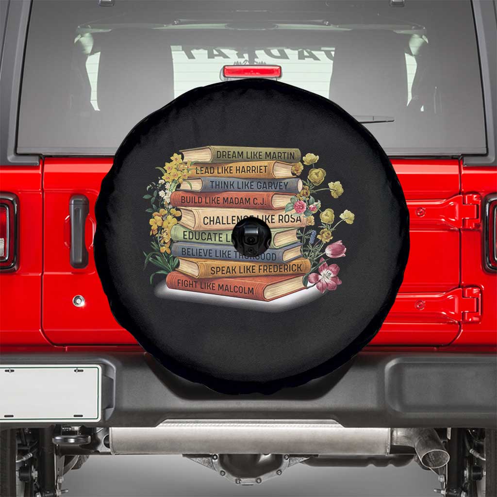 Black History Leaders Book Spare Tire Cover African American Teachers - Wonder Print Shop