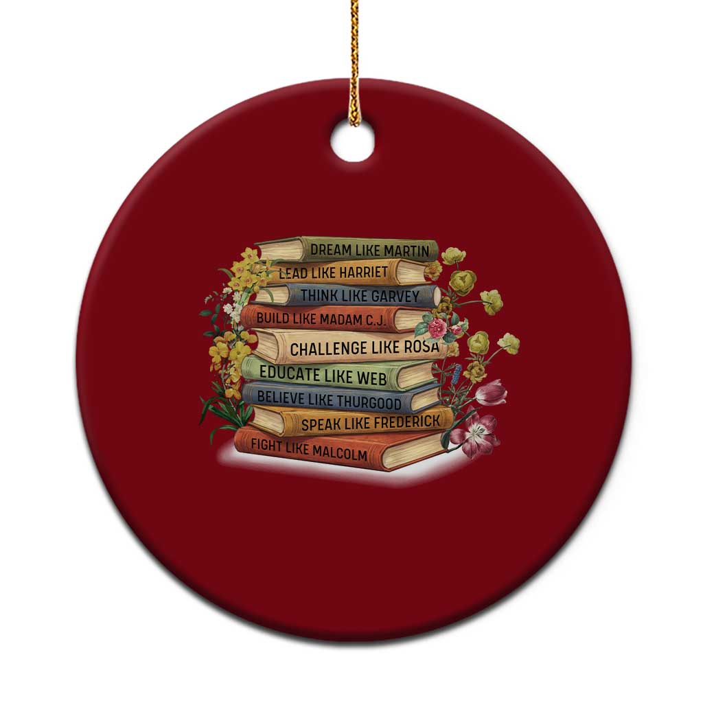 Black History Leaders Book Ceramic Ornament African American Teachers - Wonder Print Shop
