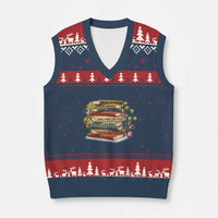 Black History Leaders Book V-Neck Knit Sweater Vest African American Teachers - Wonder Print Shop