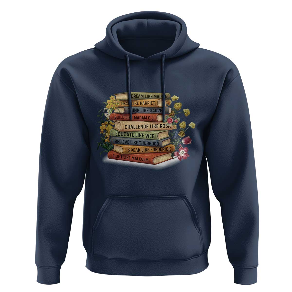 Black History Leaders Book Hoodie African American Teachers - Wonder Print Shop