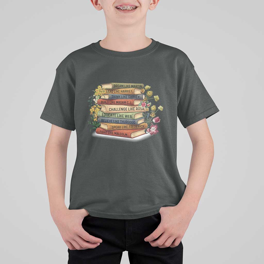 Black History Leaders Book T Shirt For Kid African American Teachers - Wonder Print Shop