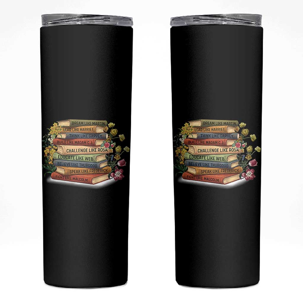 Black History Leaders Book Skinny Tumbler African American Teachers - Wonder Print Shop