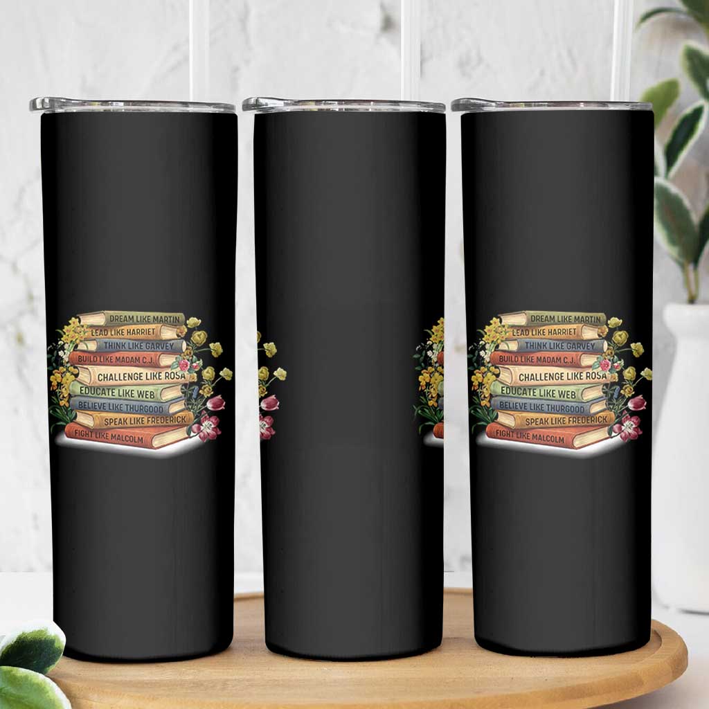 Black History Leaders Book Skinny Tumbler African American Teachers - Wonder Print Shop