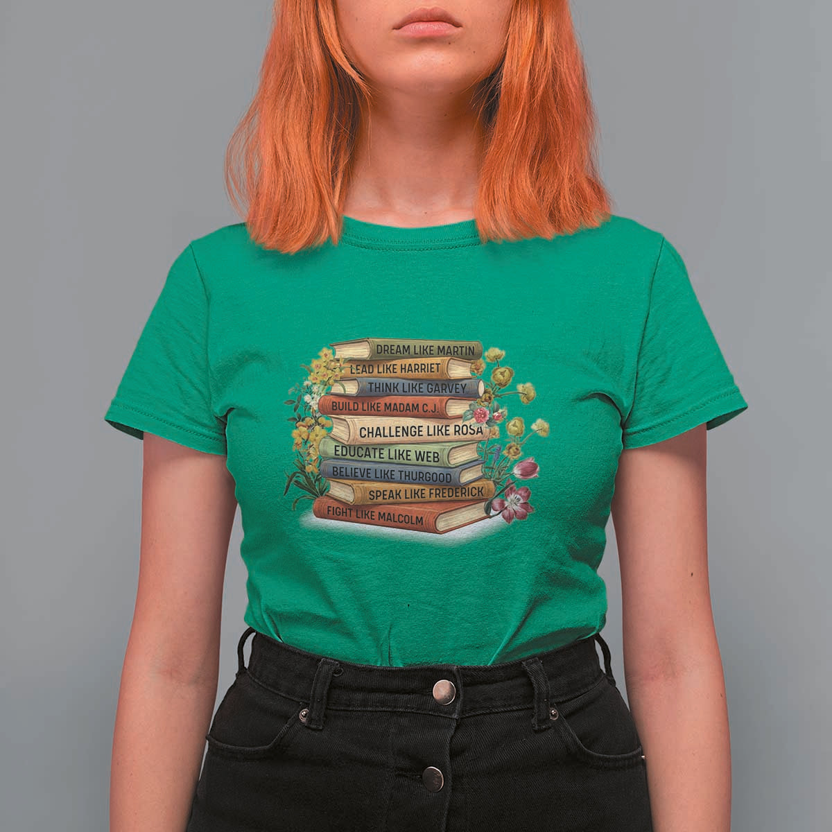 Black History Leaders Book T Shirt For Women African American Teachers - Wonder Print Shop