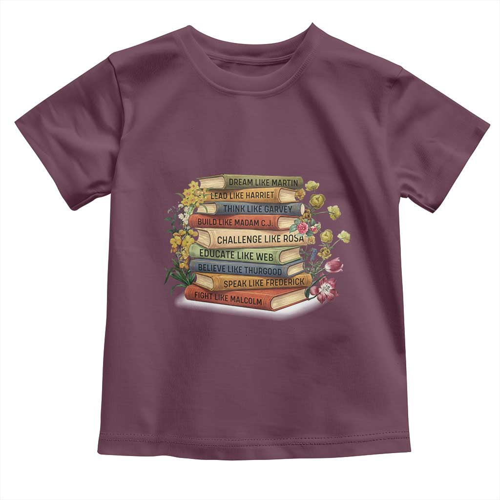 Black History Leaders Book Toddler T Shirt African American Teachers - Wonder Print Shop