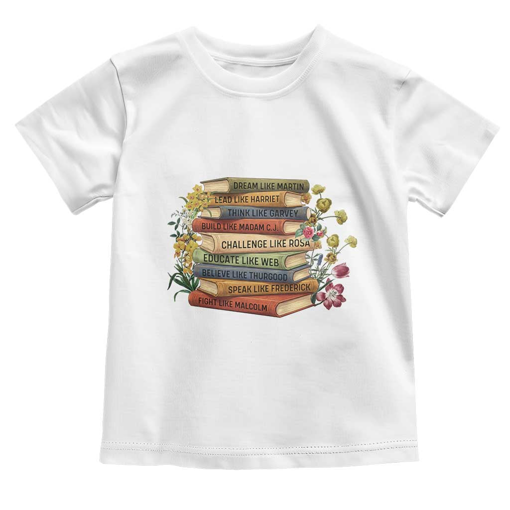 Black History Leaders Book Toddler T Shirt African American Teachers - Wonder Print Shop
