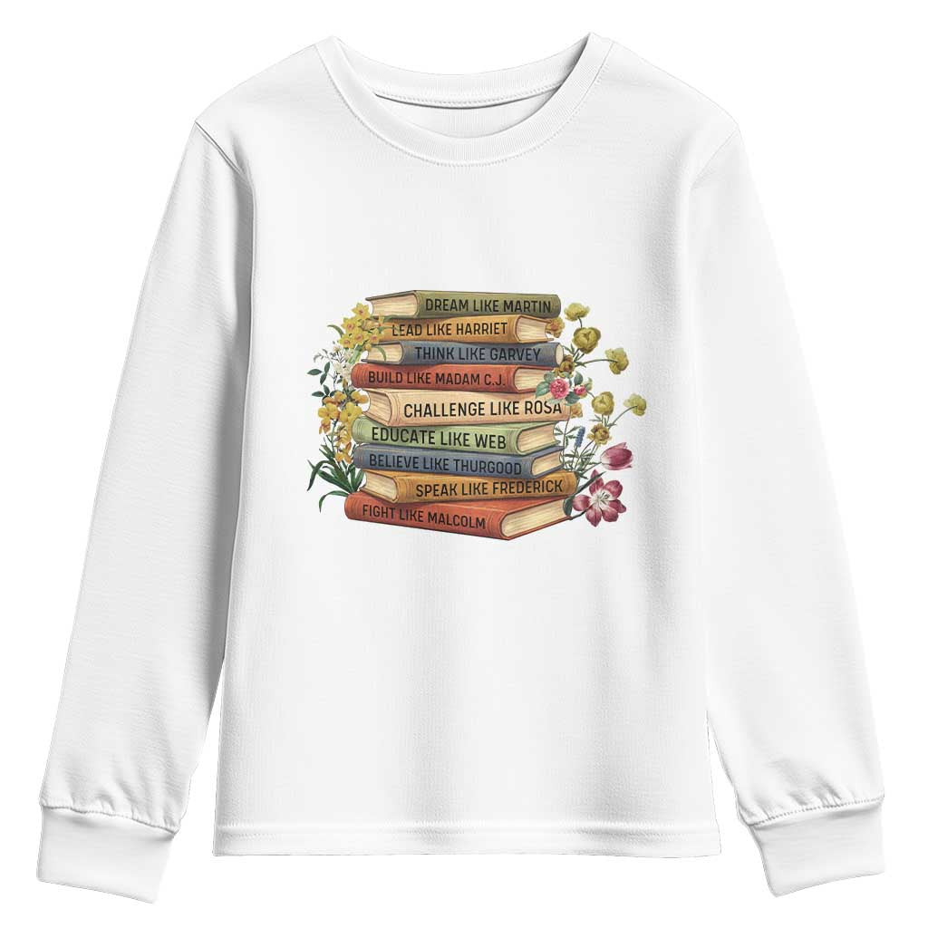 Black History Leaders Book Youth Sweatshirt African American Teachers - Wonder Print Shop