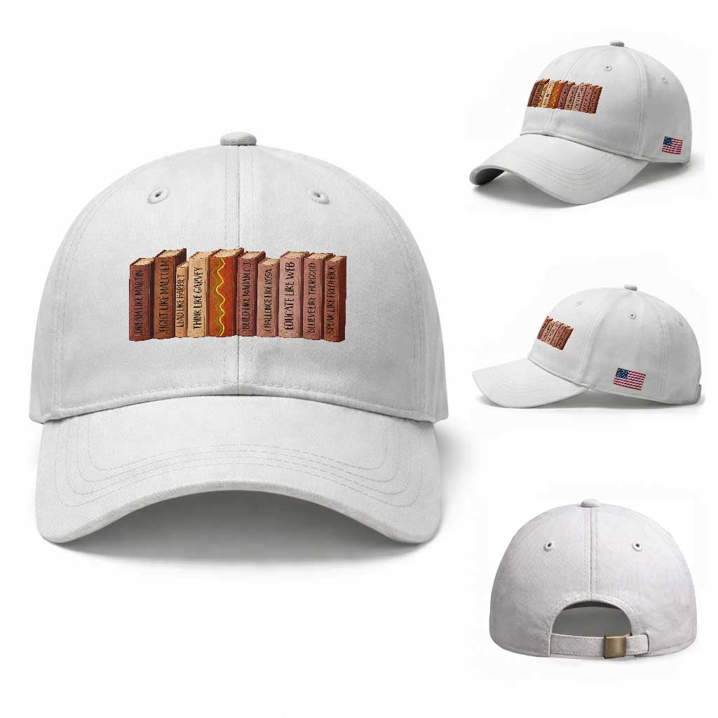 African American Teachers Gift Baseball Cap Black History Leaders Book
