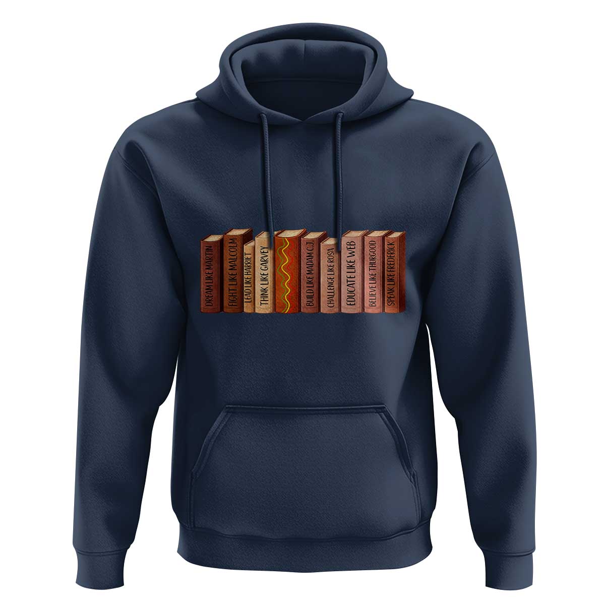African American Teachers Gift Hoodie Black History Leaders Book - Wonder Print Shop