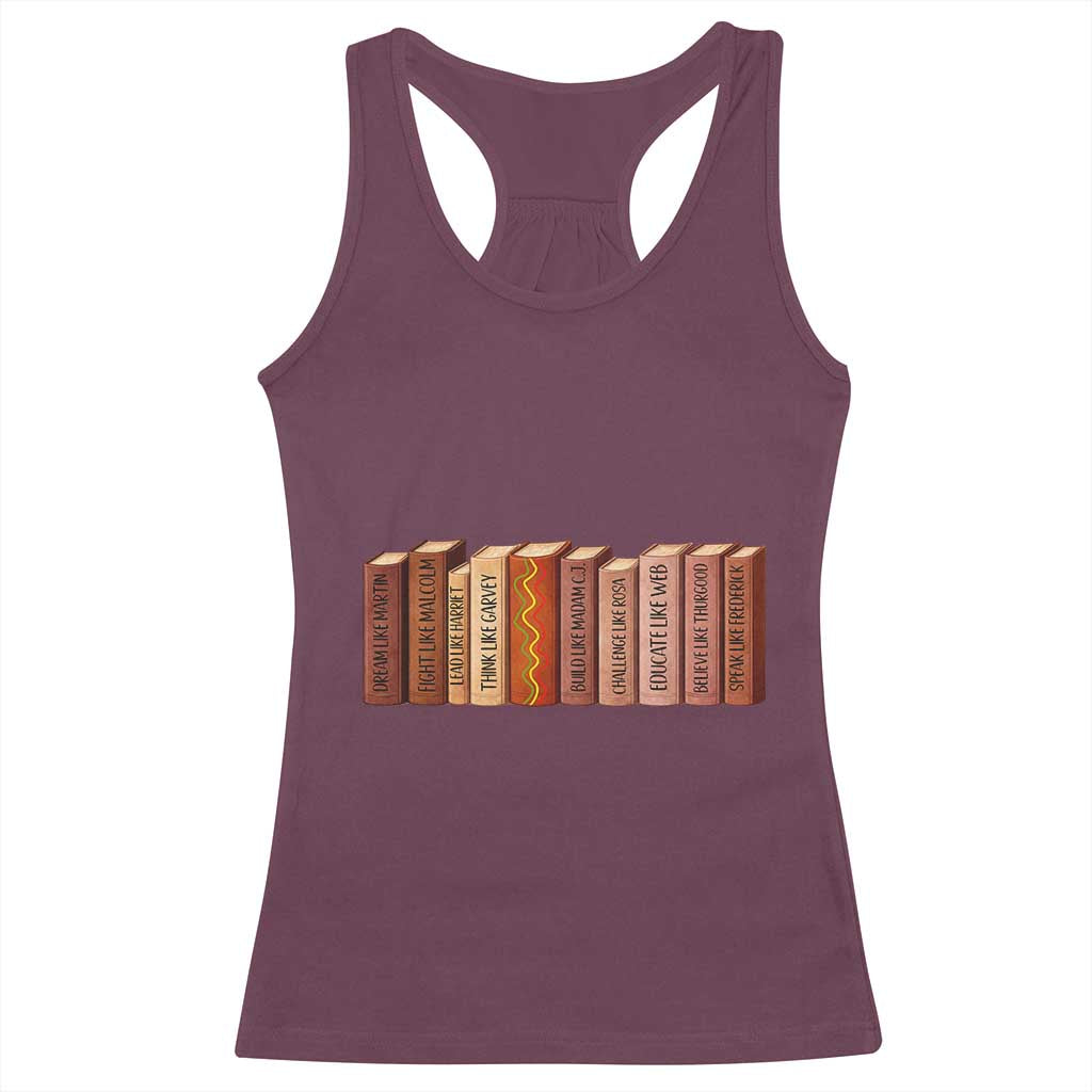 African American Teachers Gift Racerback Tank Top Black History Leaders Book - Wonder Print Shop