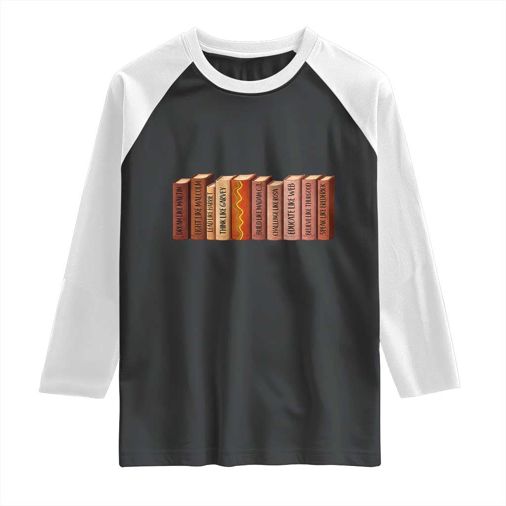 African American Teachers Gift Raglan Shirt Black History Leaders Book - Wonder Print Shop