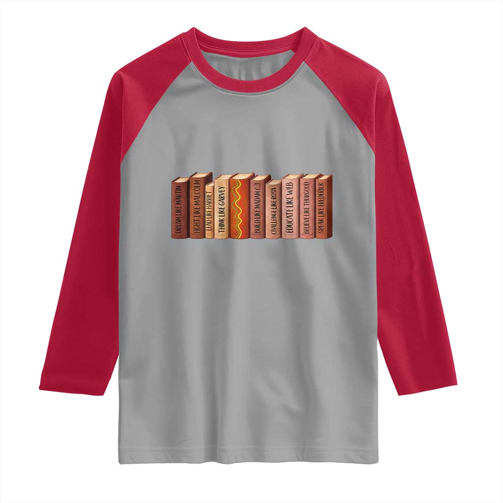 African American Teachers Gift Raglan Shirt Black History Leaders Book - Wonder Print Shop