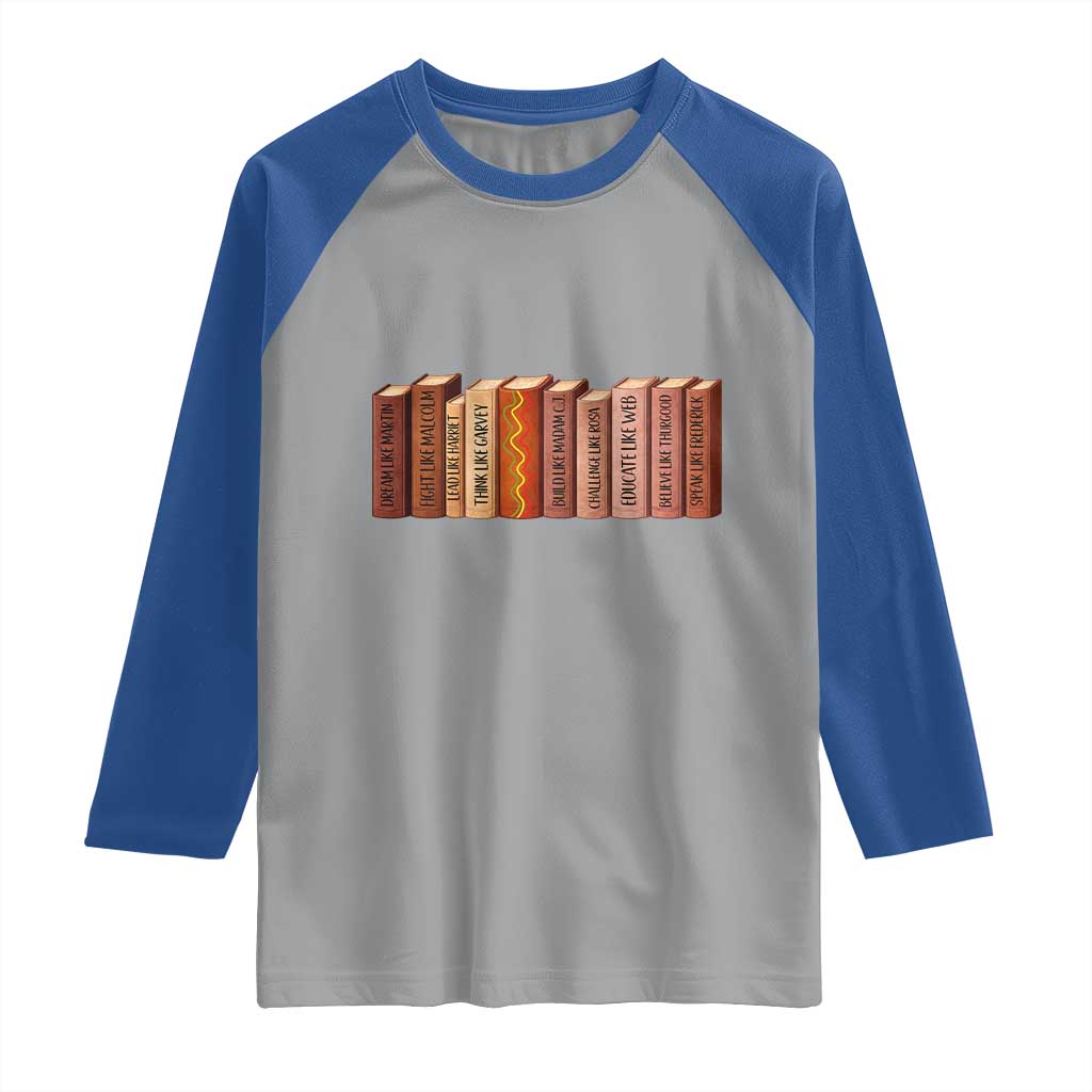 African American Teachers Gift Raglan Shirt Black History Leaders Book - Wonder Print Shop