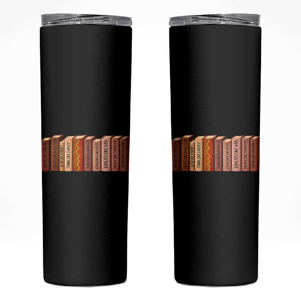 African American Teachers Gift Skinny Tumbler Black History Leaders Book - Wonder Print Shop