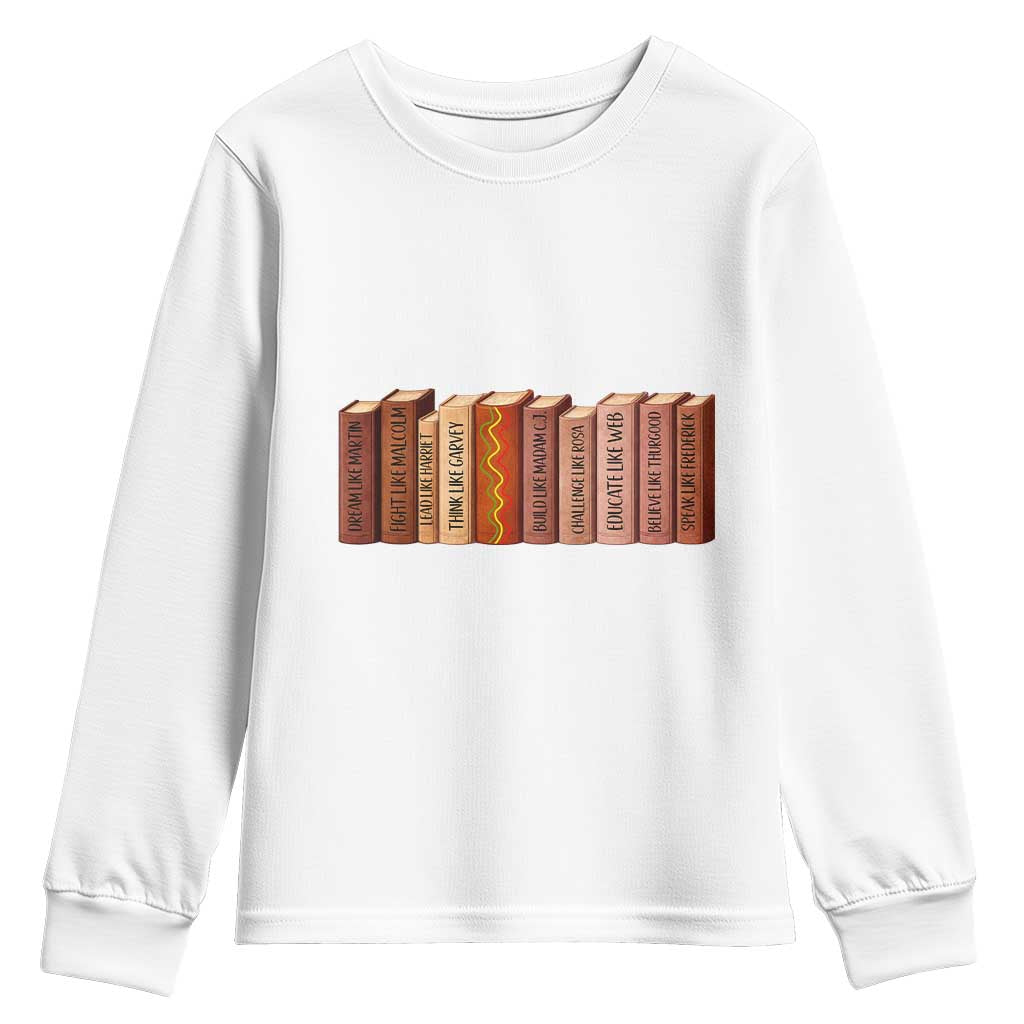 African American Teachers Gift Youth Sweatshirt Black History Leaders Book - Wonder Print Shop