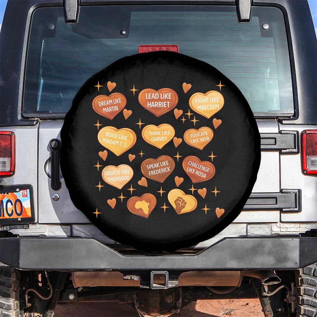 Black History Leaders Spare Tire Cover African American Teachers Pride - Wonder Print Shop