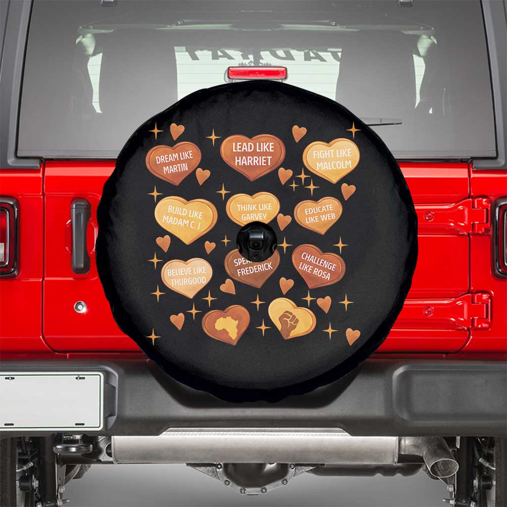 Black History Leaders Spare Tire Cover African American Teachers Pride - Wonder Print Shop