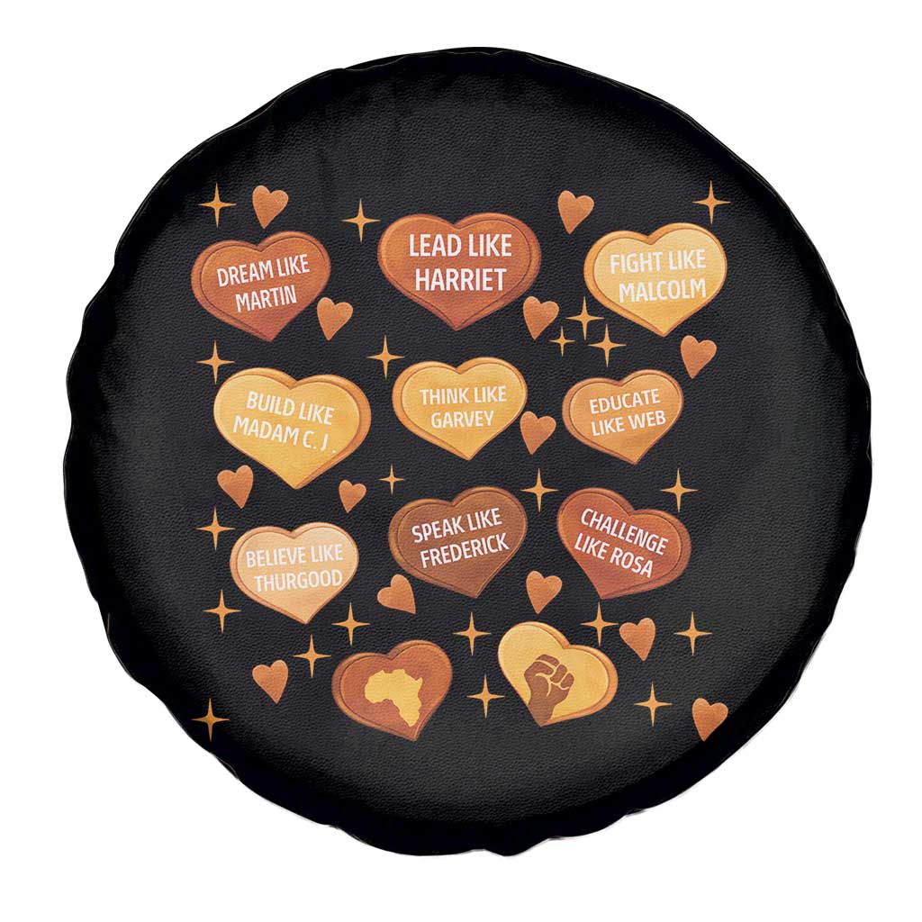 Black History Leaders Spare Tire Cover African American Teachers Pride - Wonder Print Shop